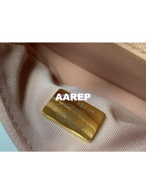 Replica Chanel Small Backpack Grained Shiny Calfskin AS4399 Light Pink 9