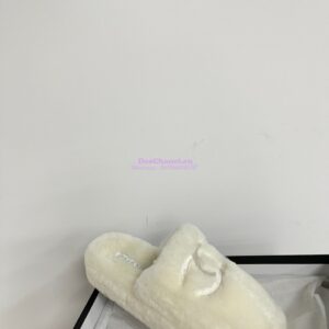 Replica Chanel 24B Wool Slippers G45984 Creme 2