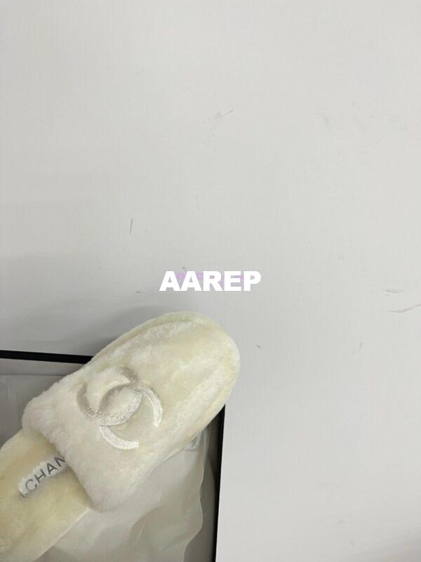 Replica Chanel 24B Wool Slippers G45984 Creme 7