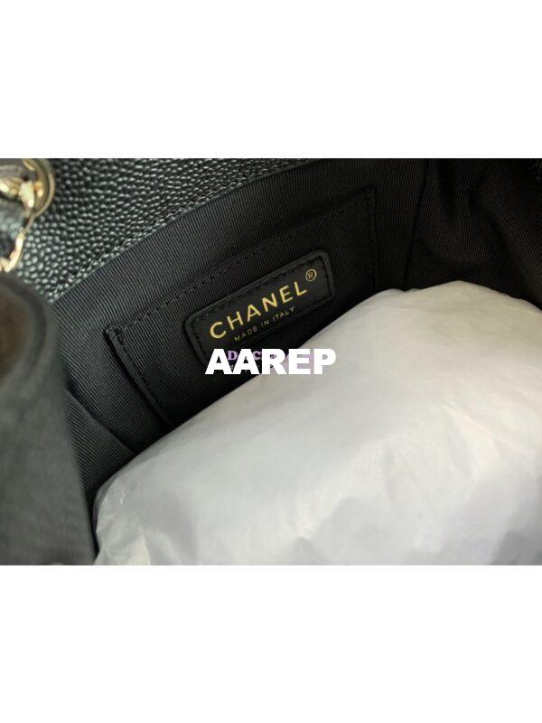 Replica Chanel Small Backpack Grained Shiny Calfskin AS4399 Black 6