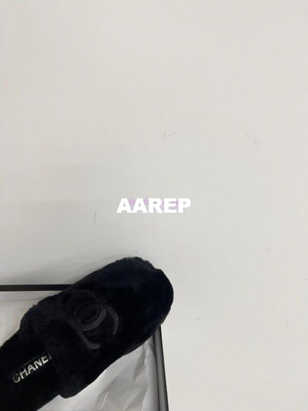 Replica Chanel 24B Wool Slippers G45984 Black 3