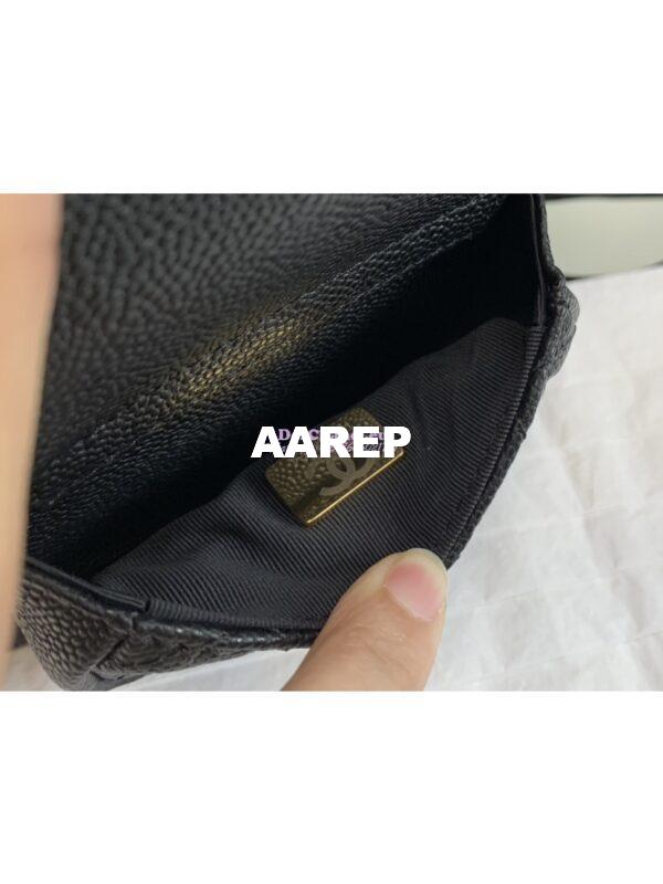 Replica Chanel Small Backpack Grained Shiny Calfskin AS4399 Black 7