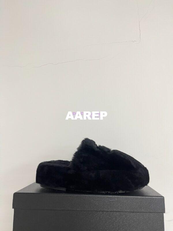 Replica Chanel 24B Wool Slippers G45984 Black 7