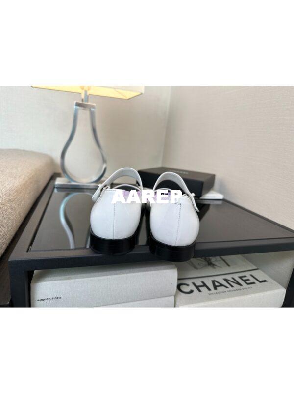 Replica Chanel Mary Jane Patent Calfskin Shoes G45280 White Black 8