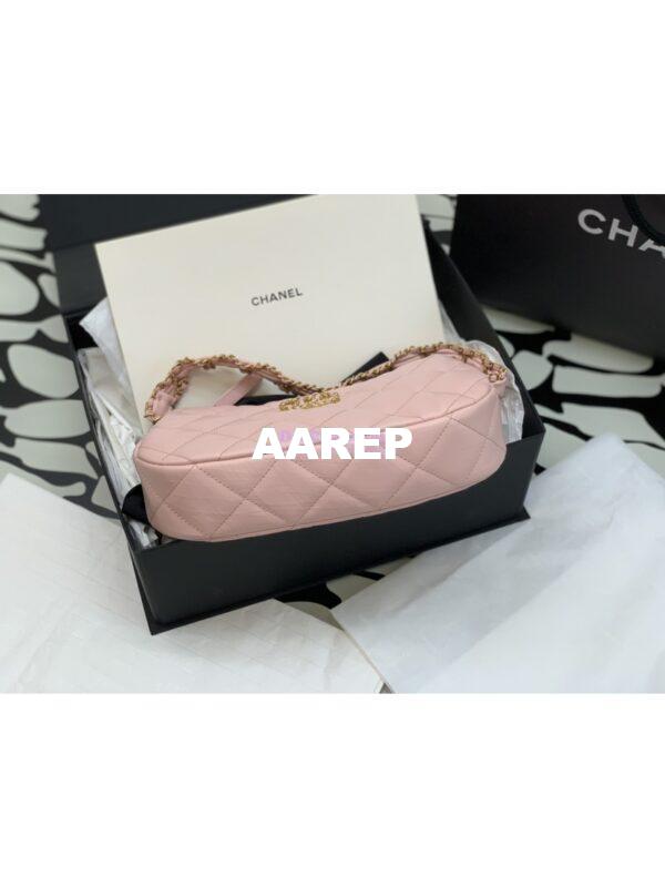 Replica Chanel 23K New Large Hobo Bag Lambskin Gold Hardware AS4422 Light Pink 7