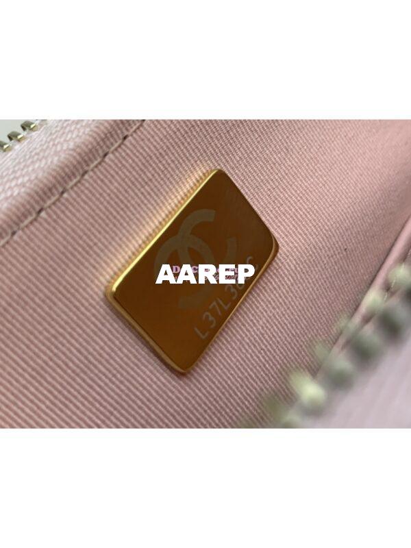 Replica Chanel 23K New Large Hobo Bag Lambskin Gold Hardware AS4422 Light Pink 11