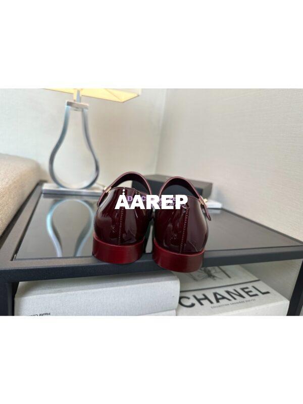 Replica Chanel Mary Jane Patent Calfskin Shoes G45280 Dark Burgundy 10