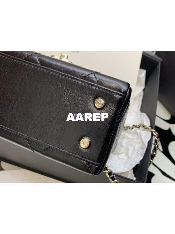 Replica Chanel Mini Boy Bag in Shiny Calfskin AS4469 Black 8