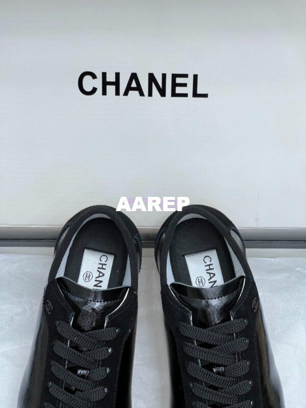 Replica Chanel 24P Calfskin & Suede Calfskin Trainers G45998 Black 3