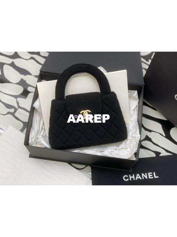 Replica Chanel Mini Shopping Bag in Jersey AS4416 Black
