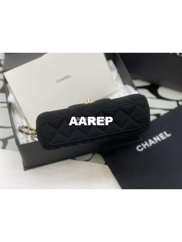 Replica Chanel Mini Shopping Bag in Jersey AS4416 Black 9