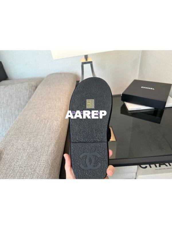 Replica Chanel 23K Fur and Suede Slipper G45121 Black 11