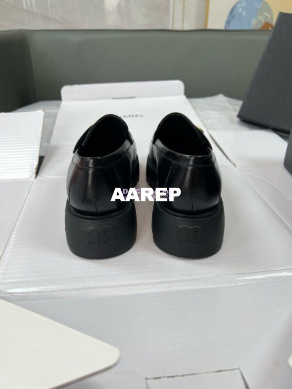 Replica Chanel 24P Logo Enamel Loafers Shiny Calfskin G45788 8