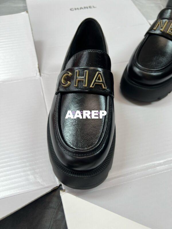 Replica Chanel 24P Logo Enamel Loafers Shiny Calfskin G45788 9