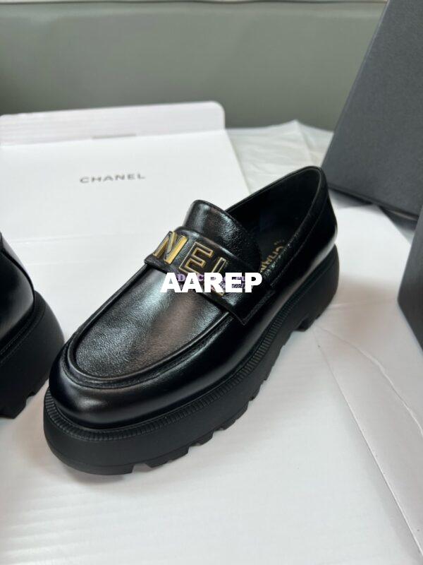 Replica Chanel 24P Logo Enamel Loafers Shiny Calfskin G45788 10