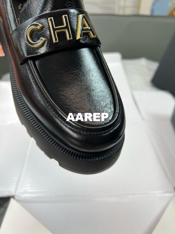 Replica Chanel 24P Logo Enamel Loafers Shiny Calfskin G45788 11