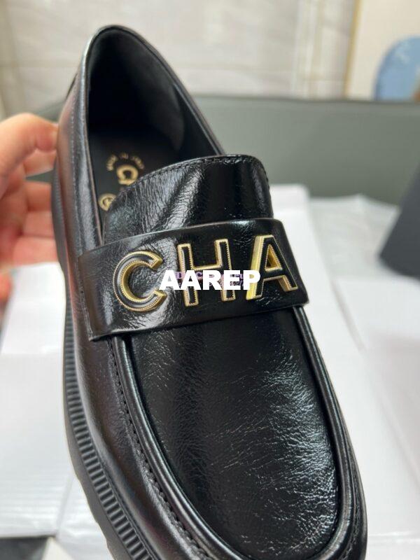 Replica Chanel 24P Logo Enamel Loafers Shiny Calfskin G45788 14