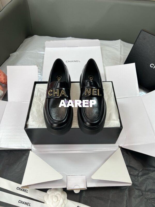 Replica Chanel 24P Logo Enamel Loafers Shiny Calfskin G45788 18