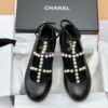 Replica Chanel 2024FW Combat Boots 50mm in Calfskin, Grosgrain, Imitation Pearls, Strass & Metal G45856