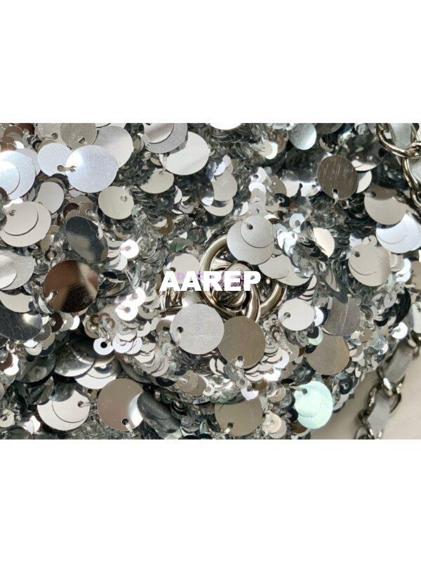 Replica Chanel Mini Flap Bag In Silver Sequins AS3523 (LIMITED EDITION) 5