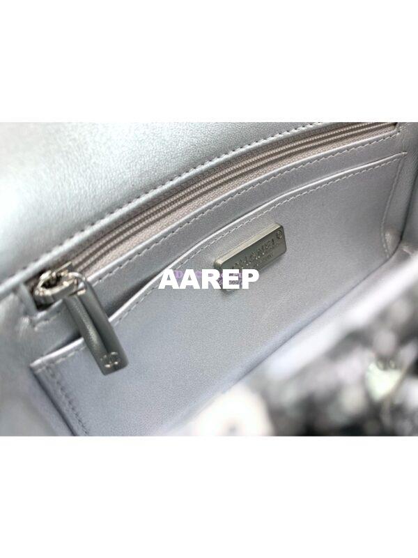 Replica Chanel Mini Flap Bag In Silver Sequins AS3523 (LIMITED EDITION) 6