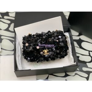 Replica Chanel Mini Flap Bag In Black Sequins AS3523 (LIMITED EDITION)