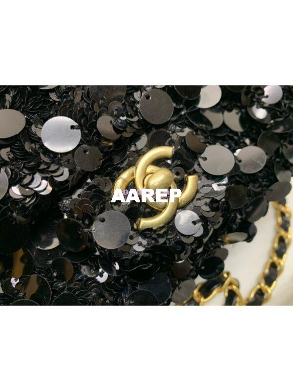 Replica Chanel Mini Flap Bag In Black Sequins AS3523 (LIMITED EDITION) 3