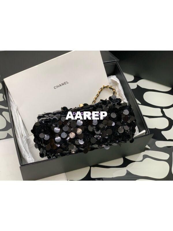 Replica Chanel Mini Flap Bag In Black Sequins AS3523 (LIMITED EDITION) 4
