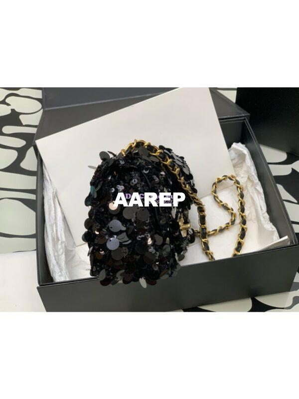 Replica Chanel Mini Flap Bag In Black Sequins AS3523 (LIMITED EDITION) 5