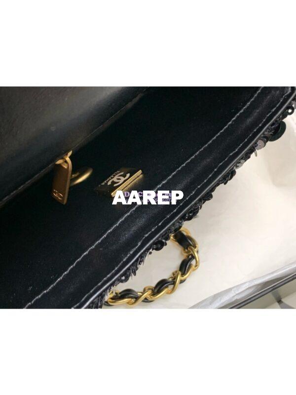 Replica Chanel Mini Flap Bag In Black Sequins AS3523 (LIMITED EDITION) 7