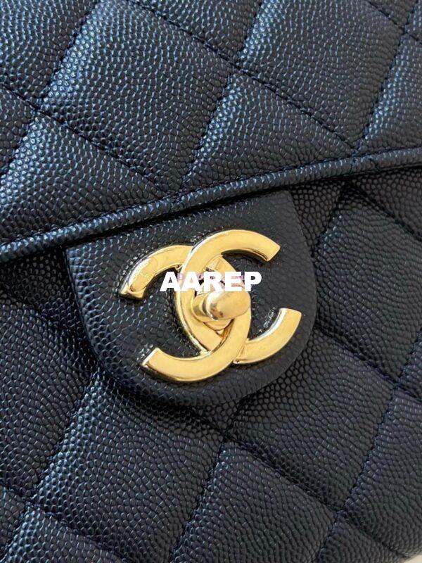 Replica Chanel 23P Grained Calfskin Small Vanity Case with Handle AS3729 Black (Limited Edition) 10