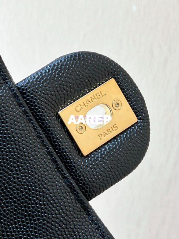 Replica Chanel 23P Grained Calfskin Small Vanity Case with Handle AS3729 Black (Limited Edition) 12