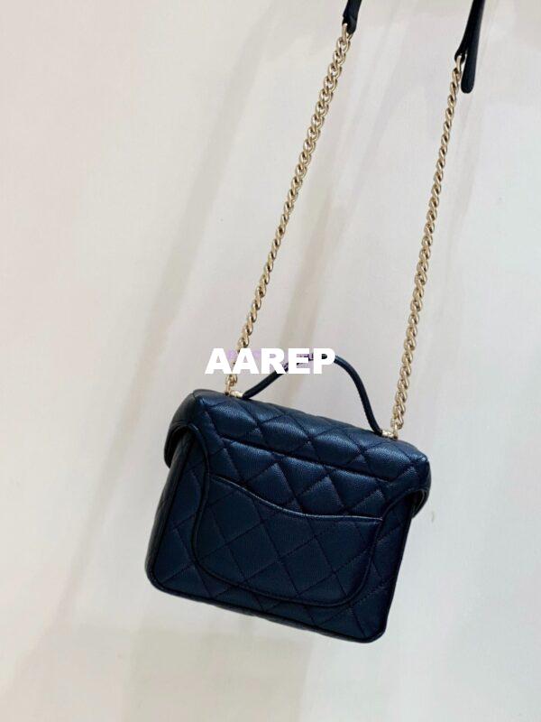 Replica Chanel 23P Grained Calfskin Small Vanity Case with Handle AS3729 Black (Limited Edition) 16