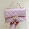 Replica Chanel 23P Grained Calfskin Small Vanity Case with Handle AS3729 Black (Limited Edition)