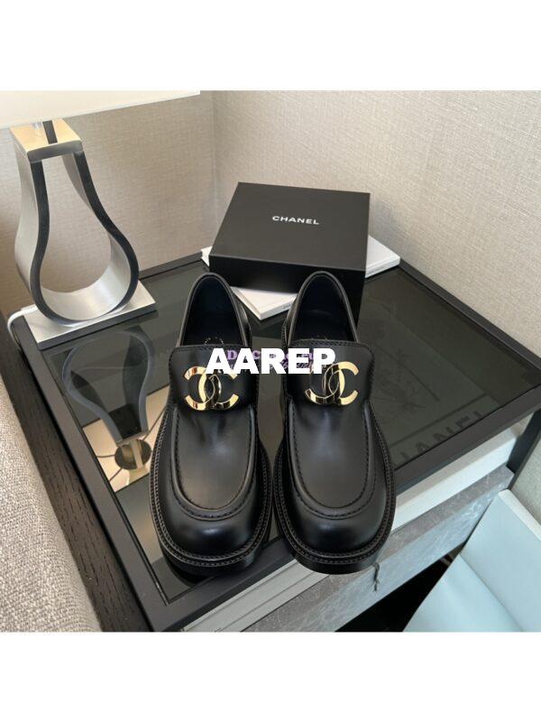 Replica Chanel 24P CC Loafers Brushed Calfskin 55mm G39602