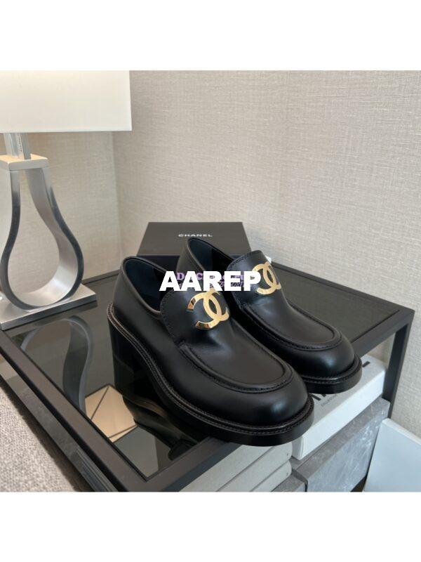 Replica Chanel 24P CC Loafers Brushed Calfskin 55mm G39602 2