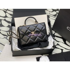 Replica Chanel Shiny Calfskin Small Box Bag AS4469 Black