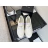 Replica Chanel 24A Twist Lock CC Lambskin Loafers G36646 Beige