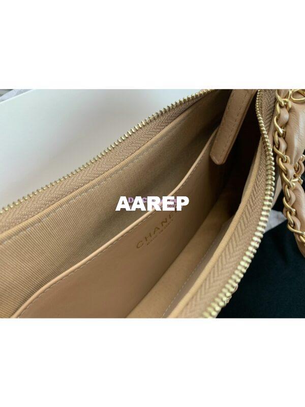 Replica Chanel 23K New Hobo Bag Lambskin Gold Hardware AS4422 Beige 9
