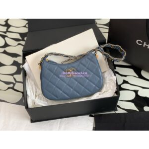 Replica Chanel 23K New Hobo Bag Lambskin Gold Hardware AS4422 Denim