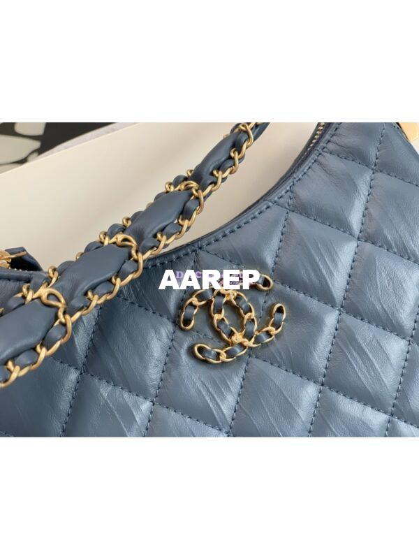 Replica Chanel 23K New Hobo Bag Lambskin Gold Hardware AS4422 Denim 3