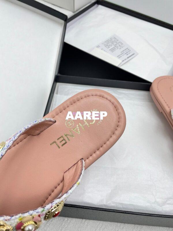 Replica Chanel SS25 Thongs in Tweed & Metal G46304 23