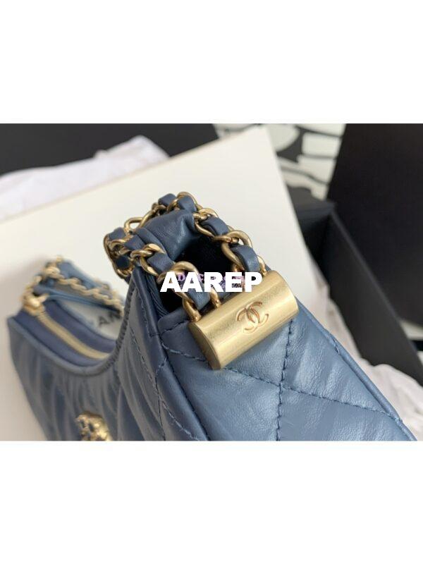Replica Chanel 23K New Large Hobo Bag Lambskin Gold Hardware AS4422 Denim 9