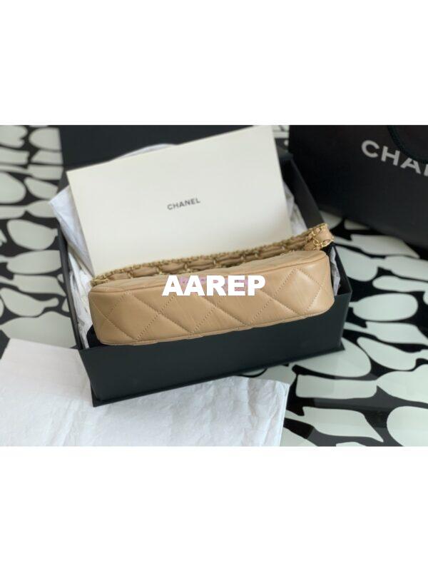 Replica Chanel 23K New Large Hobo Bag Lambskin Gold Hardware AS4422 Beige 8