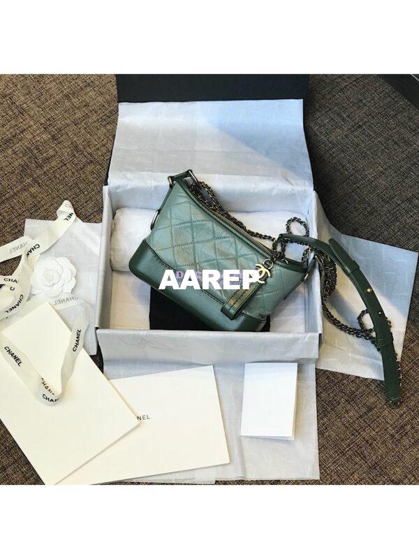 Replica Chanel Gabrielle Hobo Bag matcha A91810 3