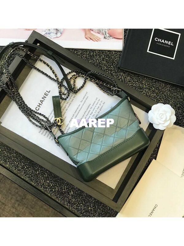 Replica Chanel Gabrielle Hobo Bag matcha A91810 4