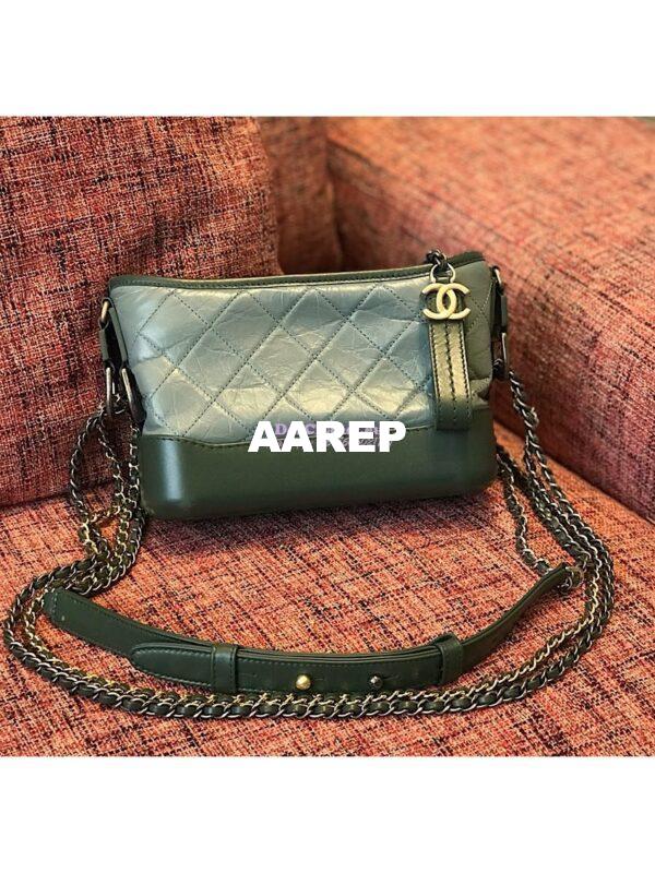 Replica Chanel Gabrielle Hobo Bag matcha A91810 6