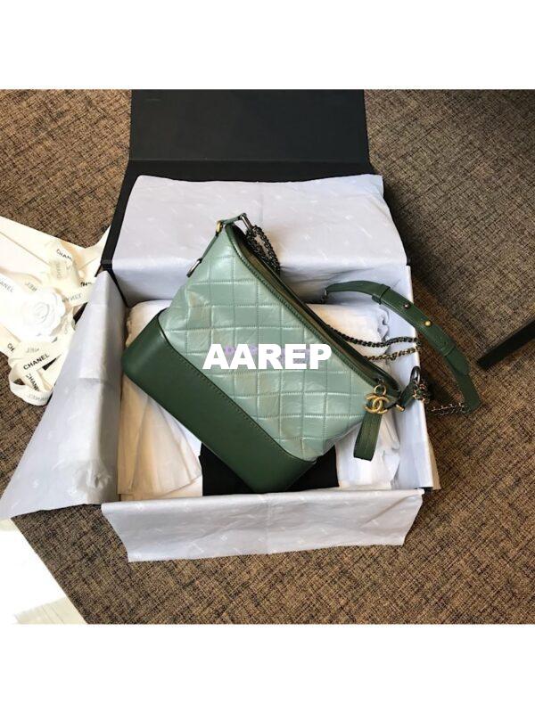 Replica Chanel Gabrielle Hobo Bag matcha A91810 11