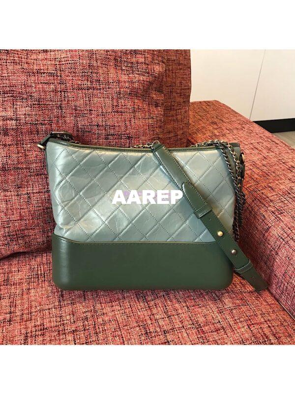 Replica Chanel Gabrielle Hobo Bag matcha A91810 19