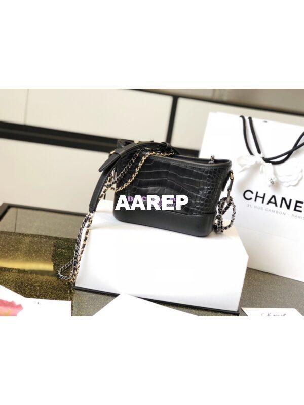 Replica Chanel Gabrielle Hobo Bag A93824 with alligator leather 5